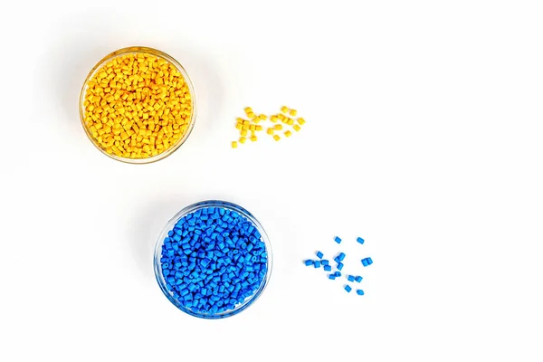 Polymeric dye. Plastic pellets. Colorant for plastics. Pigment in the granules Stock Picture