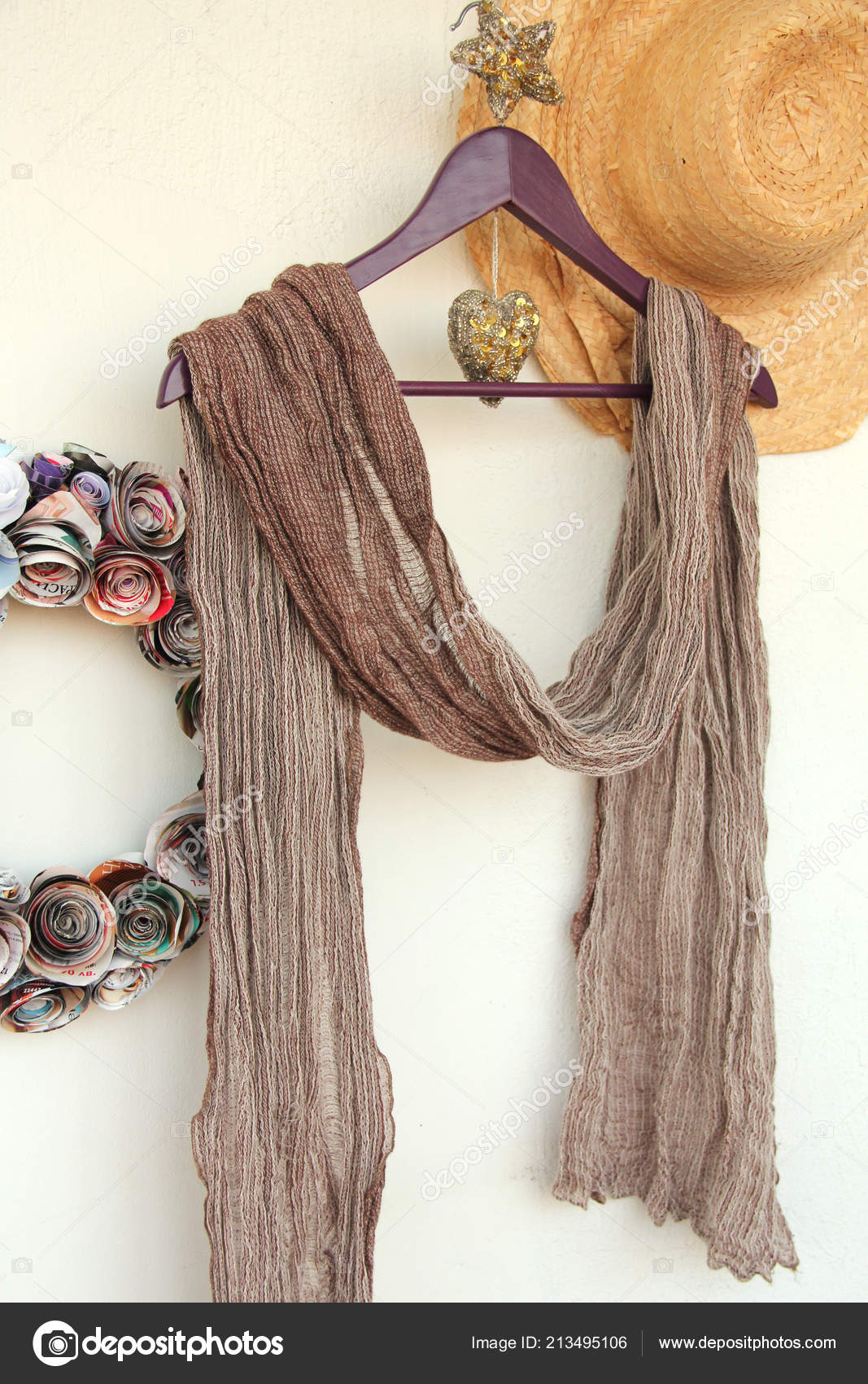brown cotton scarf