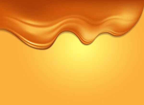 Beau Fond Sur Surface Jaune Afflux Caramel Doré Brillant — Image vectorielle