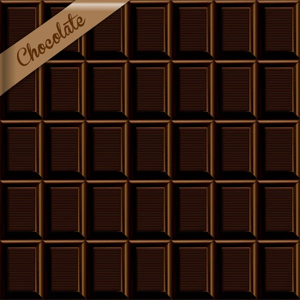 无缝的背景 黑巧克力的质地 高详细的现实例证 — 图库矢量图片