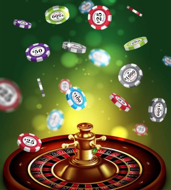Casino rulet ve casino oyunları unsurları ile reklam