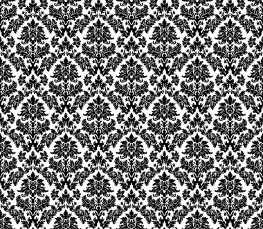 Çiçekli süslemeli siyah ve beyaz geometrik desenler. Yüksek gerçekçi illüstrasyon.