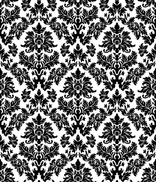 Fekete Fehér Geometriai Varrat Nélküli Minta Virágdísz Magas Reális Illusztráció — Stock Vector