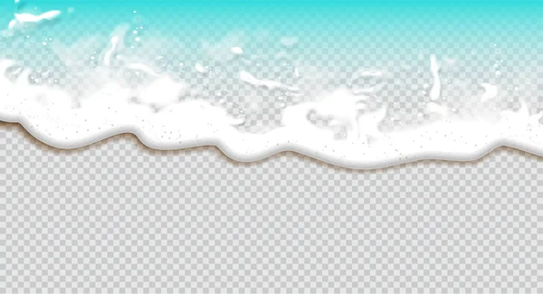 Sommer Hintergrund Blaue Transparente Meereswelle Vektor Hohe Detaillierte Realistische Darstellung — Stockvektor