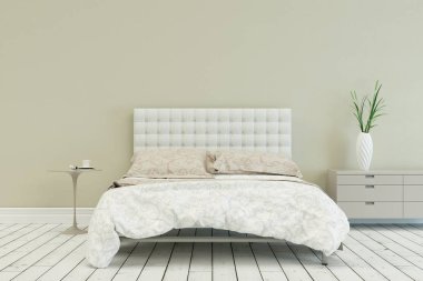 temiz parlak bir yatak odası tasarımı