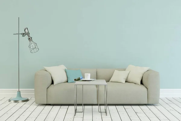 sofa in modern scandinavian design