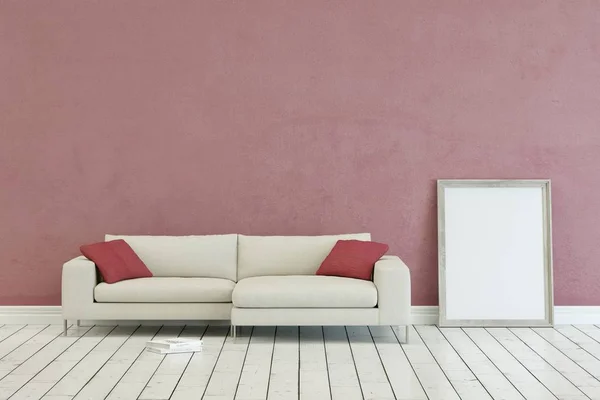 Sofa im modernen skandinavischen Design — Stockfoto