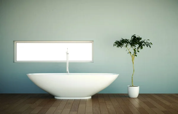 Salle de bain moderne intérieur 3d rendu maquette — Photo