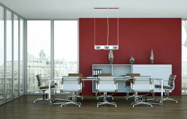 Modern conference room interior design. 3d rendering