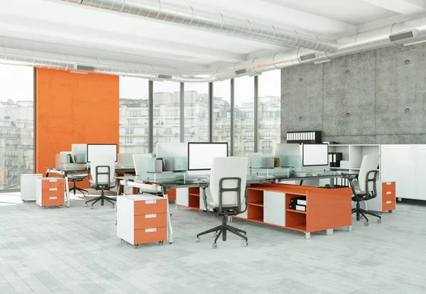 Modern büyük ofis iç tasarım 3d render