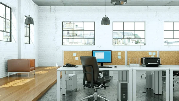 Modern büyük ofis iç tasarım 3d render