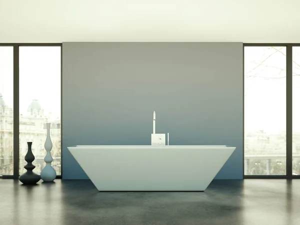 Modernt badrum inredning 3d-rendering håna upp — Stockfoto