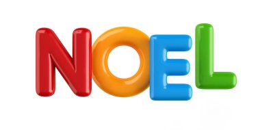 izole Derma 3d çocuk adı balon font Noel