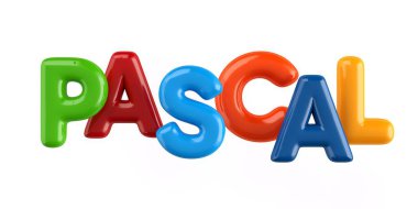 izole Derma 3d çocuk adı balon font Pascal