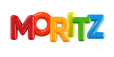 izole Derma 3d çocuk adı balon font Moritz