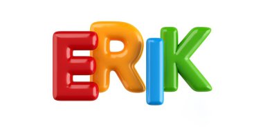izole Derma 3d çocuk adı balon font Erik