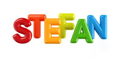 izole Derma 3d çocuk adı balon font Stefan