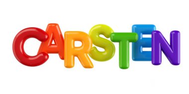 izole Derma 3d çocuk adı balon font Carsten