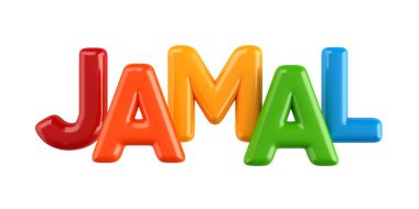 izole Derma 3d çocuk adı balon font Jamal