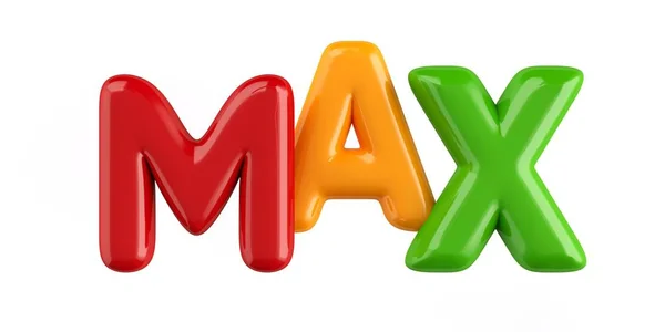 Isolerade colorfull 3d Kid namn ballong teckensnitt Max — Stockfoto