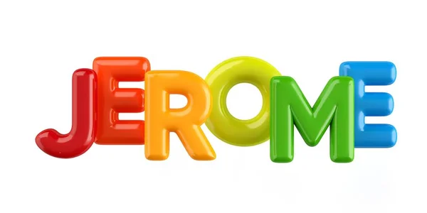 Isolerade colorfull 3d Kid namn ballong teckensnitt Jerome — Stockfoto