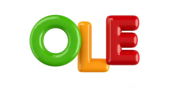 Isolerade colorfull 3d Kid namn ballong teckensnitt Ole — Stockfoto