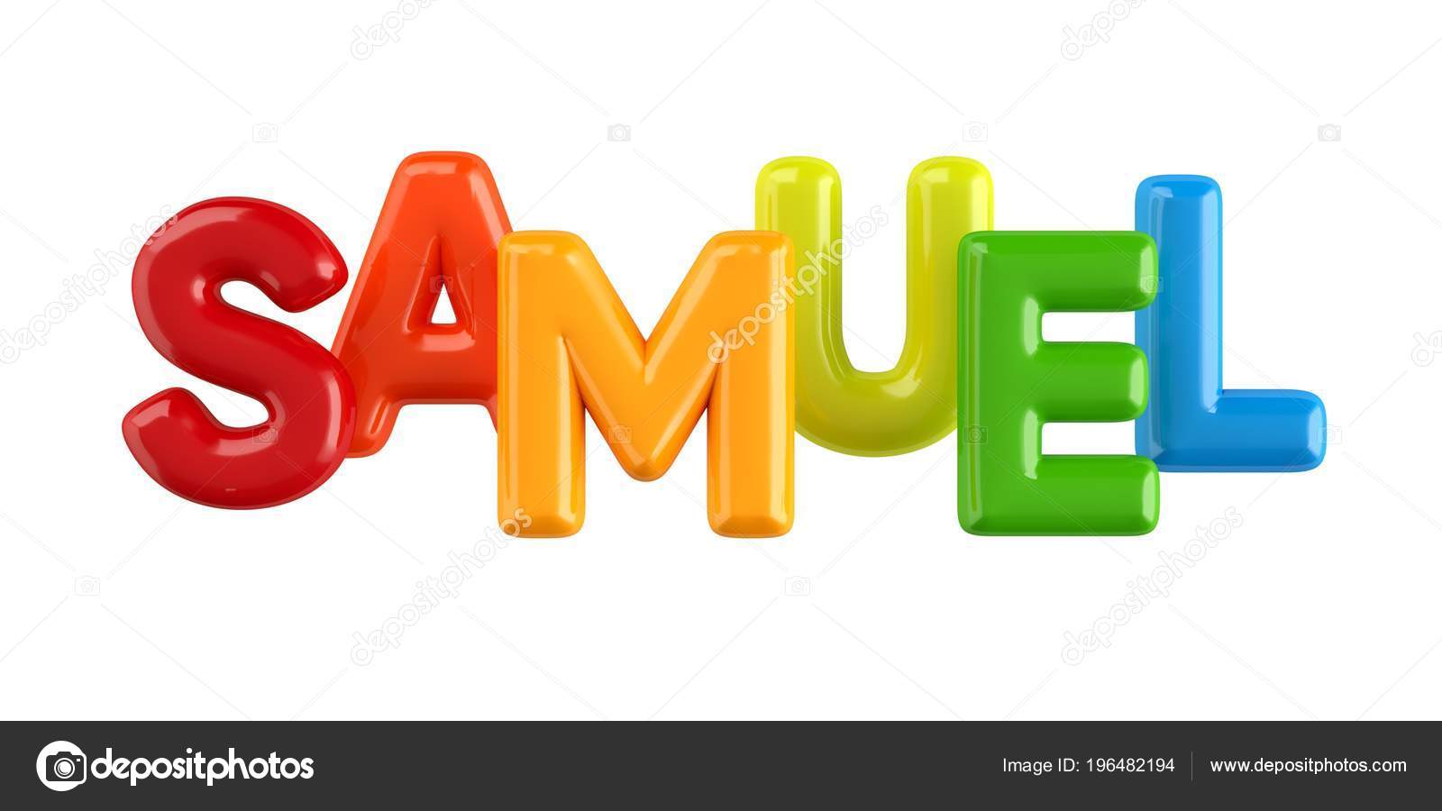 Isolated Colorfull 3d Kid Name Balloon Font Samuel Stock Photo By C Virtua73 196482194