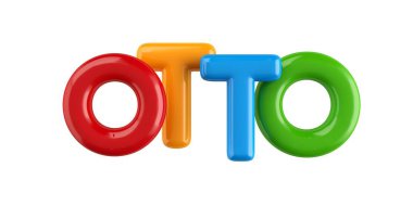 izole Derma 3d çocuk adı balon font Otto