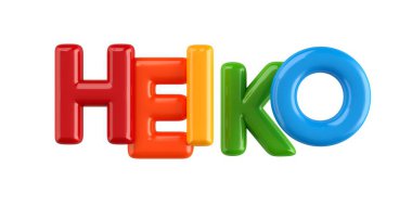 izole Derma 3d çocuk adı balon font Heiko