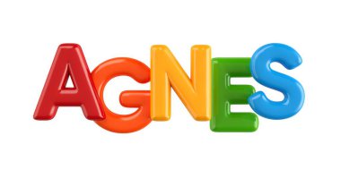 Beyaz arka plan üzerinde 3D Ballon yazı tipi adı