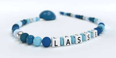 Adıyla Lasse çocuklar için mavi emzik Zinciri