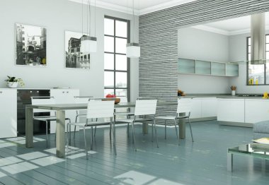 Modern skandinavian iç tasarım oturma odasında beyaz stili