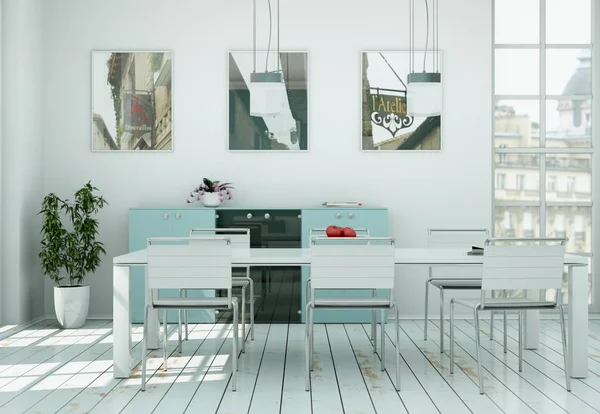 Modern skandinavian iç tasarım oturma odasında beyaz stili