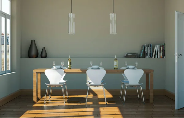 Dining room interior design in modern appartment — Stock Photo, Image