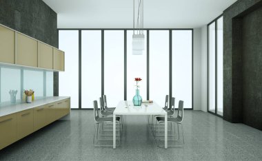 güzel bir tasarım ile bir evde kahverengi modern mutfak