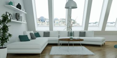 modern iç tasarıma oturma odası