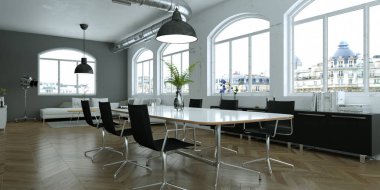 Modern parlak skandinavian iç tasarım oturma odası