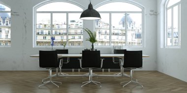 Modern parlak skandinavian iç tasarım oturma odası