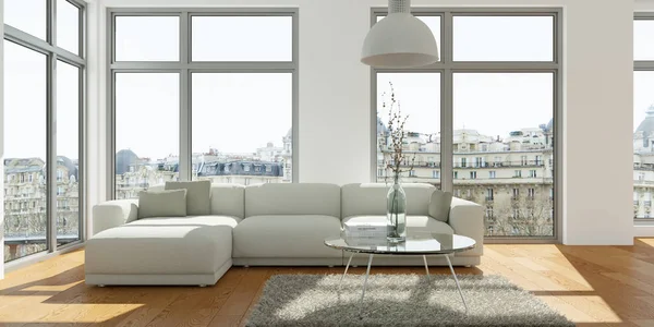 modern bright skandinavian flat interior design