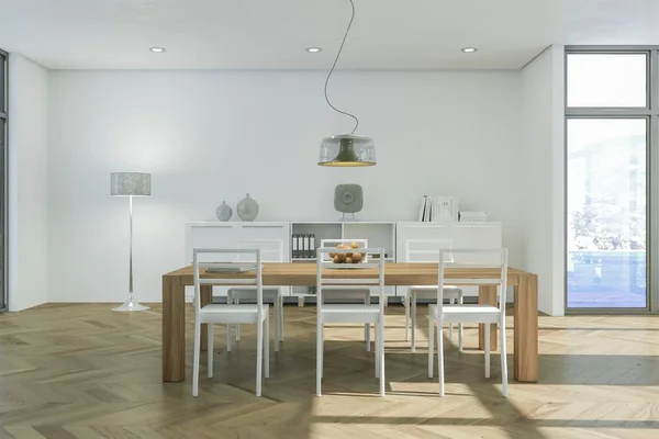Moderno luminoso sala da pranzo skandinavian interior design — Foto Stock