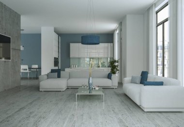 Modern parlak düz iç tasarım kanepeler