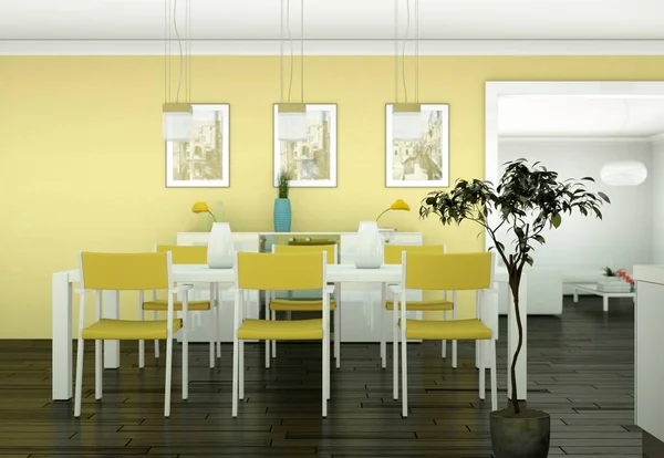 Comedor diseño interior en moderno apartamento — Foto de Stock