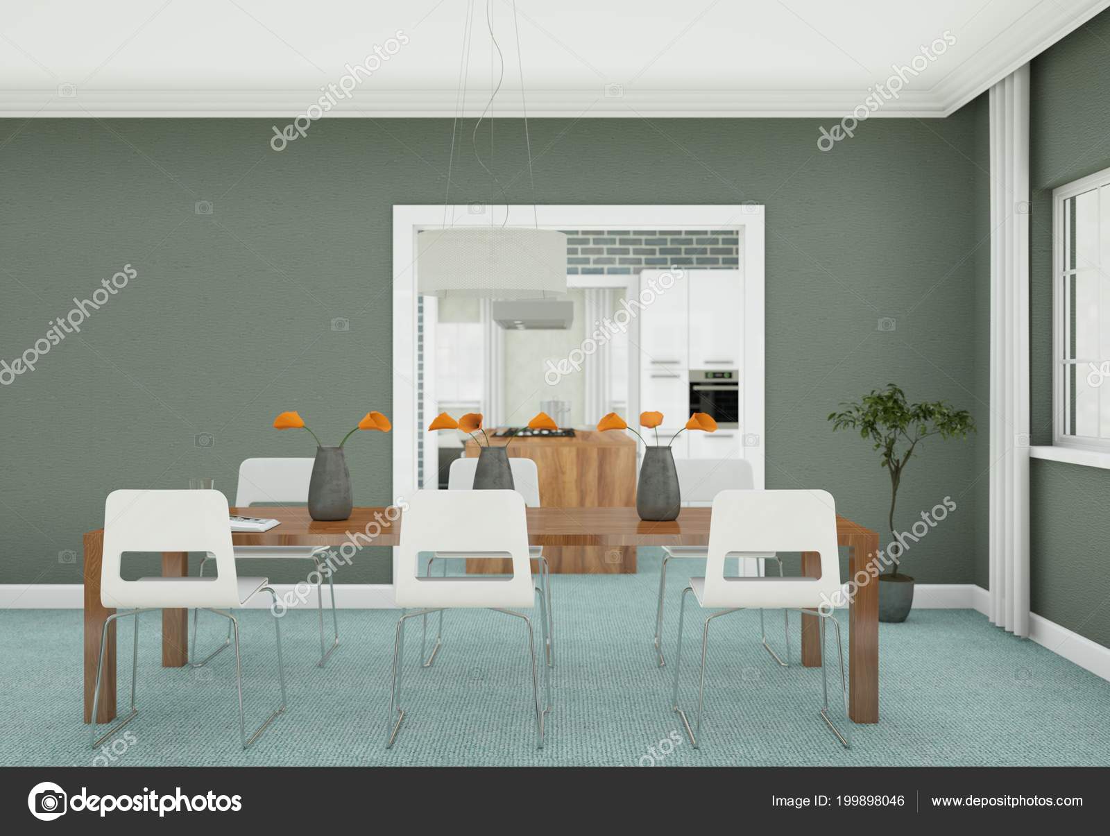 Arredamento sala da pranzo in appartamento moderno — foto stock ... Arredamento sala pranzo