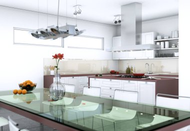 Yemek odası iç tasarım modern daire içinde