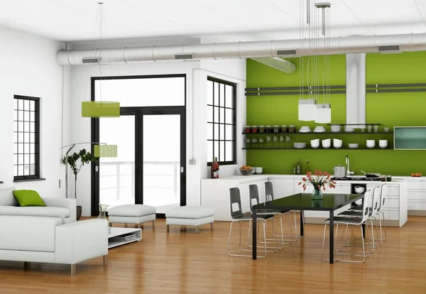 Sala da pranzo interior design in appartamento moderno — Foto Stock