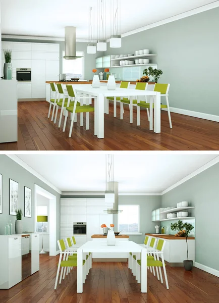 Modern iç çatı tasarım iki kez bakıldı