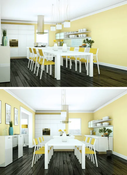 Modern iç çatı tasarım iki kez bakıldı