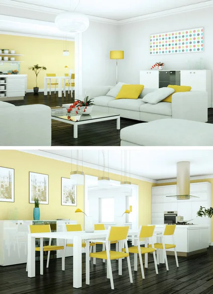 Modern iç çatı tasarım iki kez bakıldı