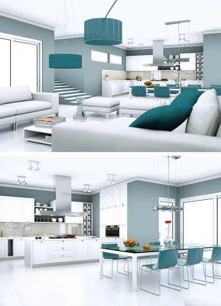 Modern iç çatı tasarım iki kez bakıldı