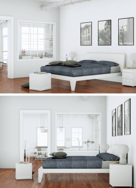 Modern iç çatı tasarım iki kez bakıldı